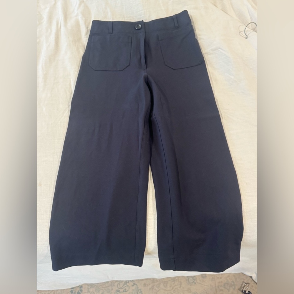 Quince Navy Cropped Ponce Pants